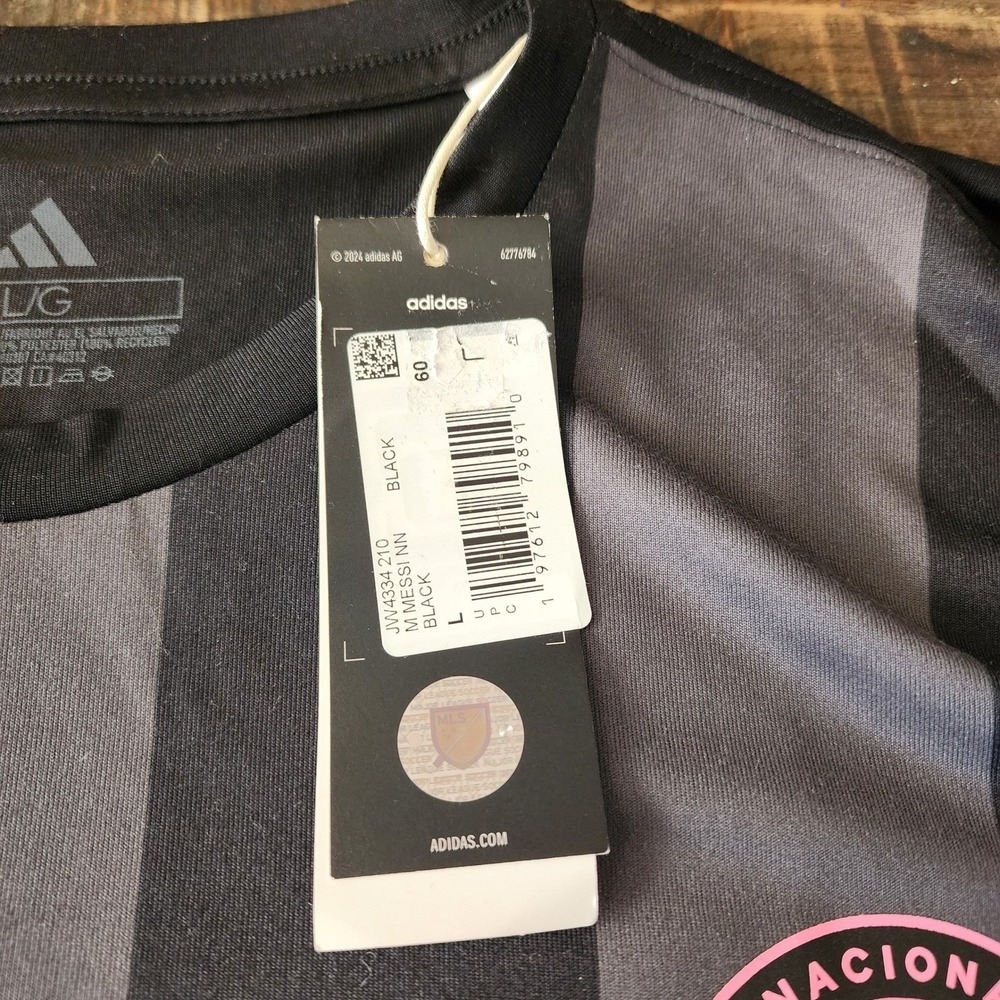NWT Lionel Messi Jersey Men's Inter Miami CF Black Pink 2024 Adidas MLS, Large - Picture 8 of 8